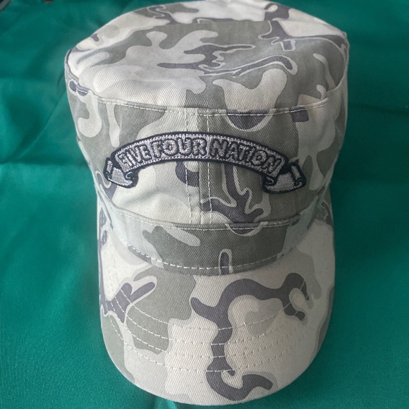 Five Four 90s Vintage Nation Camo Cap Sz S-M - Picture 1 of 8